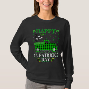 Buffalo Plaid Green Truck Orca Fish St Patrick S D T-Shirt