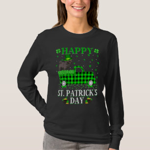 Buffalo Plaid Green Truck Pug Dog St Patrick's Day T-Shirt