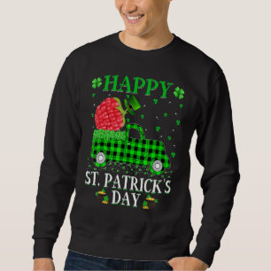 Buffalo Plaid Green Truck Raspberry Fruit St  Patr Sweatshirt
