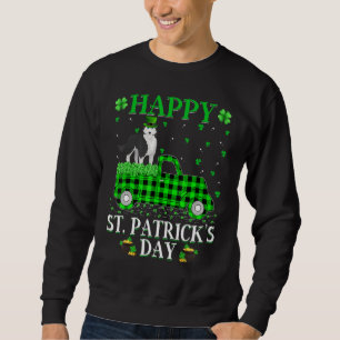 Buffalo Plaid Green Truck Siberian Husky Dog St Pa Sweatshirt