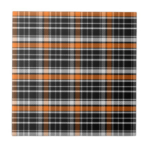  Buffalo Plaid Halloween Pattern Ceramic Tile
