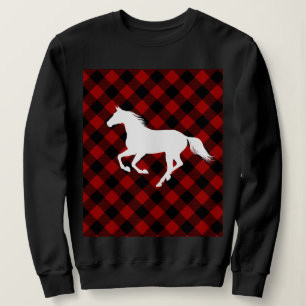 Buffalo Plaid Horse Lover (Not So) Ugly Sweater