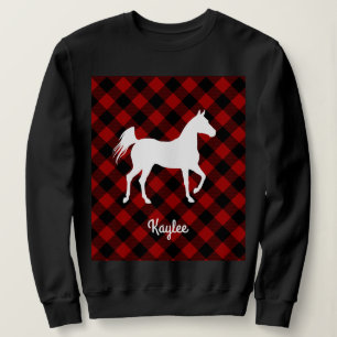Buffalo Plaid Horse Lover (Not So) Ugly Sweater