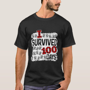 Buffalo Plaid I Survived 100 Days Of School Studen T-Shirt