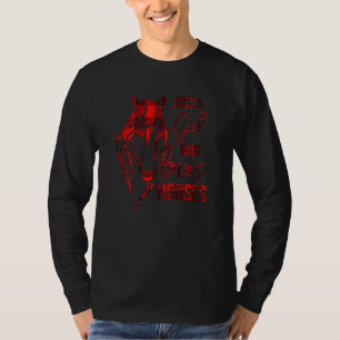 Buffalo Plaid Just A Girl Who Loves Horses Farmer T-Shirt