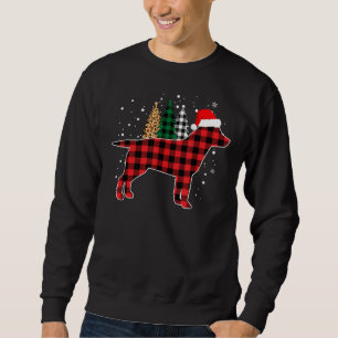 Buffalo Plaid Labrador Retriever Dog Tree Christma Sweatshirt