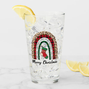 Buffalo Plaid & Leopard Print Rainbow Glass