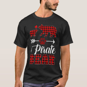 Buffalo Plaid Matching Family Christmas Pirate Bea T-Shirt