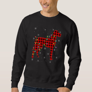 Buffalo Plaid Matching Great Dane Dog Christmas Pa Sweatshirt