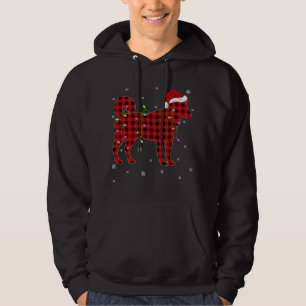 Buffalo Plaid Matching Siberian Husky Christmas Pa Hoodie