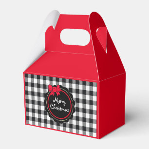 Buffalo Plaid Merry Christmas Party Supplies   Favour Box