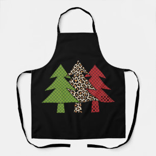 Buffalo Plaid Merry Christmas Tree Family Matching Apron