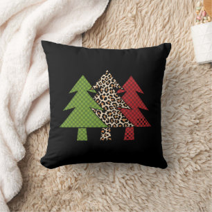 Buffalo Plaid Merry Christmas Tree Family Matching Cushion