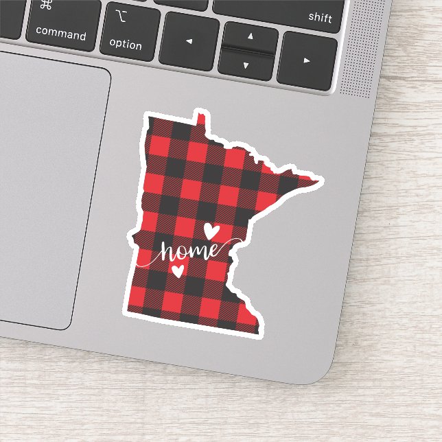 Buffalo Plaid Minnesota Sticker (Detail)