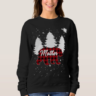 Buffalo Plaid Mother Bear Christmas Tree Pajama Fa Sweatshirt