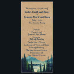 Buffalo Plaid Mountain Wedding Program Rack Card<br><div class="desc">Who doesn't have fond memories of the warm days and nights spent among pine trees, and around the campfire? Campgrounds hearken to a simpler time, making us sentimental in the process. With delicious hot cocoa, cosy woven blankets and whimsical tents, what’s not to love? Add your custom wording to this...</div>