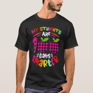 Buffalo Plaid My Students Are 100 Days Smarter Tea T-Shirt