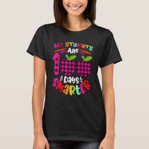 Buffalo Plaid My Students Are 100 Days Smarter Tea T-Shirt