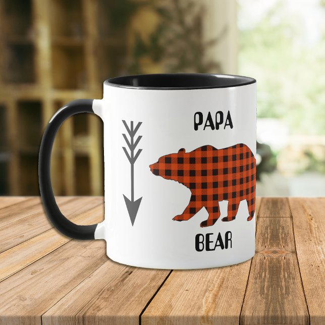 Buffalo Plaid Papa Bear Mug (Creator Uploaded)