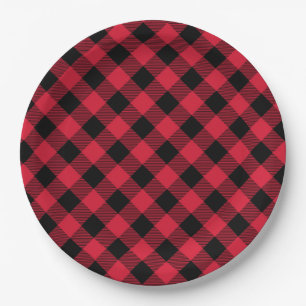 Buffalo Plaid Paper Plate