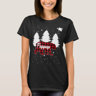 Buffalo Plaid Pappap Bear Christmas Tree Pajama Fa T-Shirt