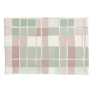 Buffalo Plaid Pastel Cottagecore Spring Bedrooms Pillowcase