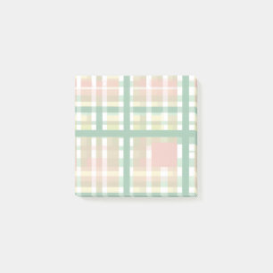Buffalo Plaid Pastel Rustic Cottagecore Spring Post-it Notes