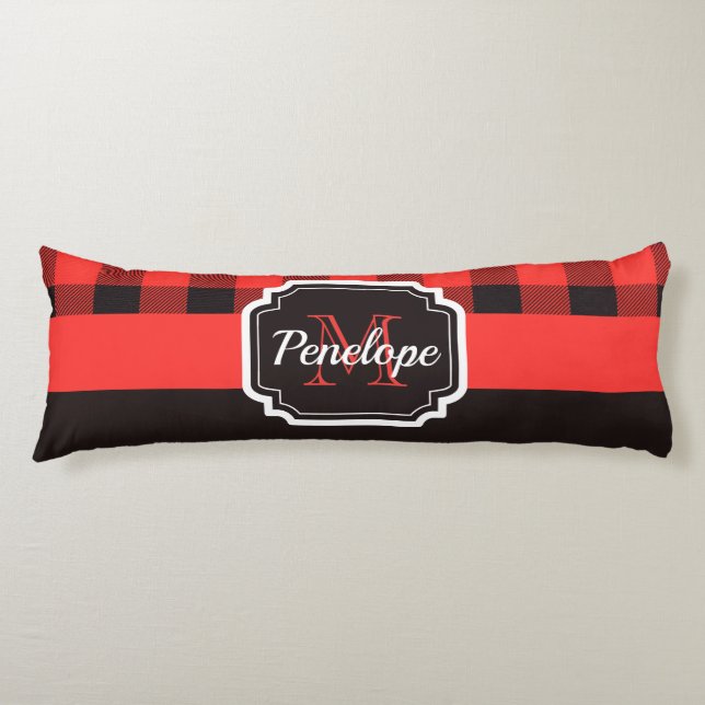 Buffalo Plaid Pattern Body Cushion (Front)