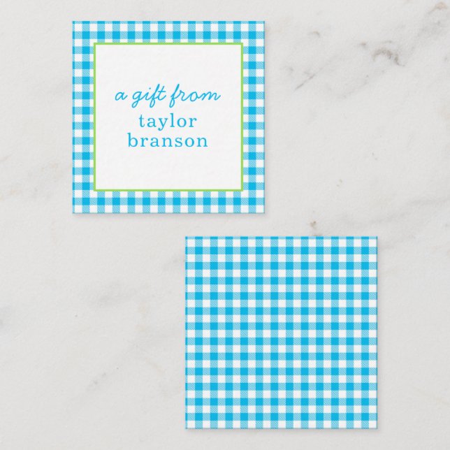 Buffalo Plaid Personalised Gift Enclosure Cards (Front/Back)