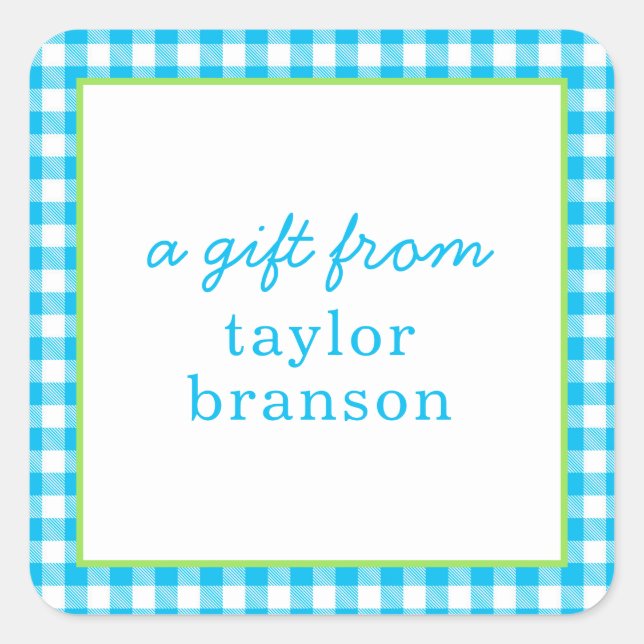 Buffalo Plaid Personalised Gift Stickers (Front)