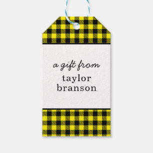 Buffalo Plaid Personalised Gift Tags