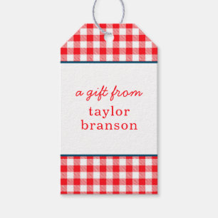 Buffalo Plaid Personalised Gift Tags