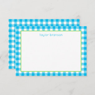 Buffalo Plaid Personalised Note Cards