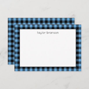 Buffalo Plaid Personalised Note Cards