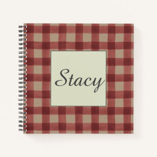Buffalo Plaid Personalised Notebook