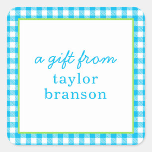 Buffalo Plaid Personalized Gift Stickers