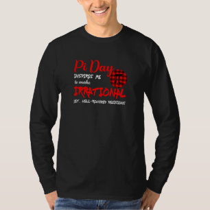 Buffalo Plaid Pi Symbol Pi Day Inspires Me Math Lo T-Shirt