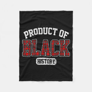 Buffalo plaid product of black history african fleece blanket