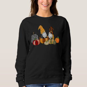 Buffalo Plaid Pumpkin Gnomes Fall Autumn Thanksgiv Sweatshirt