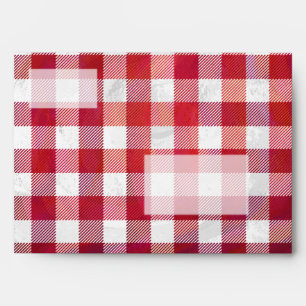 Buffalo Plaid Red and White Envelopes