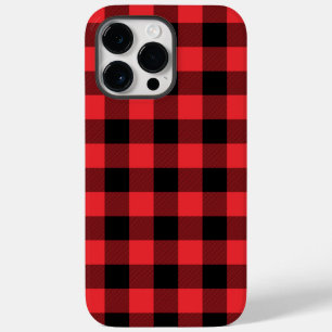 Buffalo Plaid Red Black Check Case-Mate iPhone 14 Pro Max Case