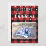 Buffalo Plaid Red Black Christmas Holiday Card Pic<br><div class="desc">Send your loved ones this cute,  rustic Christmas holiday picture card! Add pictures to the back or a mini family newsletter!</div>