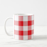 Buffalo Plaid Red White Check  Coffee Mug