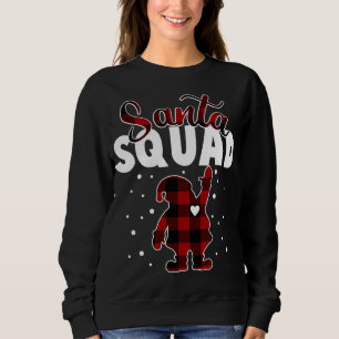 Buffalo Plaid Santa Squad Christmas Family Matchin Sweatshirt