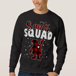 Buffalo Plaid Santa Squad Christmas Family Matchin Sweatshirt