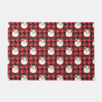 Buffalo Plaid Santa with Snowflakes & Stars