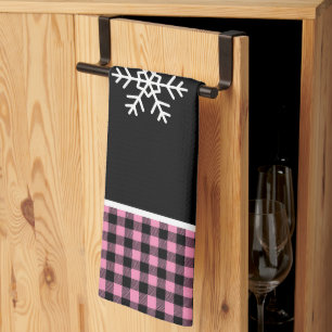 Buffalo Plaid Snowflake Tea Towel