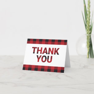 Buffalo Plaid Thank You Card