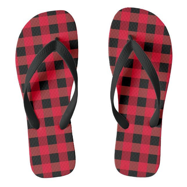 Buffalo plaid thongs (Footbed)