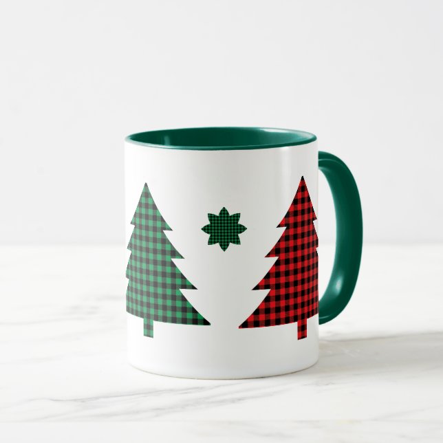 Buffalo Plaid Trees Mug (Front Right)